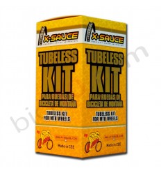 Kit Tubeless X-Sauce Road Valvula Fina 2 Ruedas