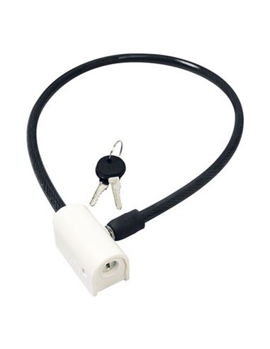 Candado Luma Enduro Cable 7334 65Cm 10mm negro blanco