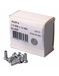 Cabecillas DT aluminio 2 mm caja 100 unidades