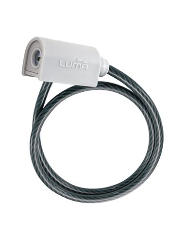 Candado Luma Enduro Cable 7318/65 Cm.8 mm Negro/blanco