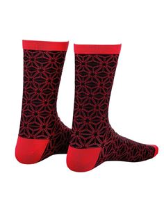 Calcetines Supacaz Supasox Asanoha negro rojo